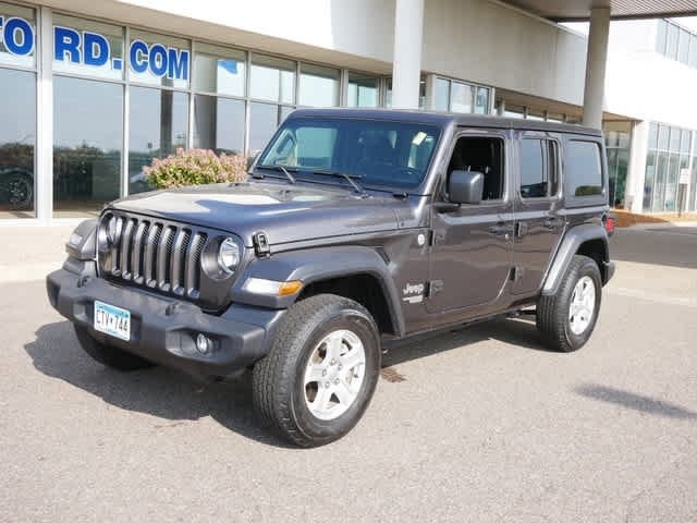 Used 2019 Jeep Wrangler Unlimited Sport S with VIN 1C4HJXDN1KW605353 for sale in Plymouth, Minnesota