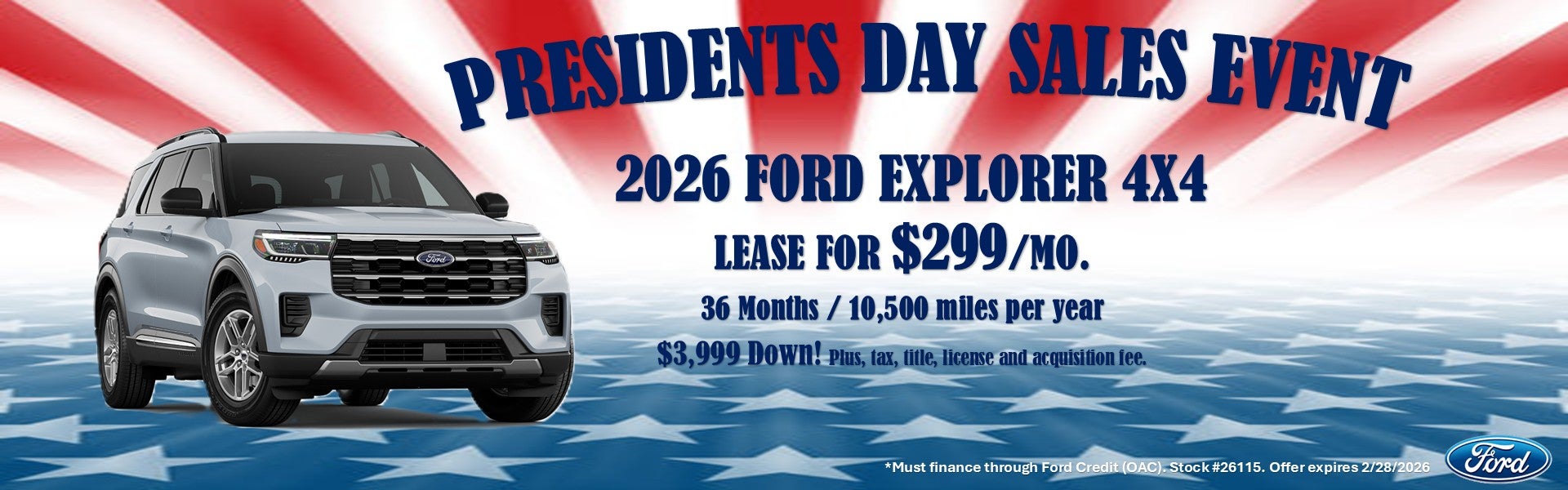 2026 Ford Explorer 4x4